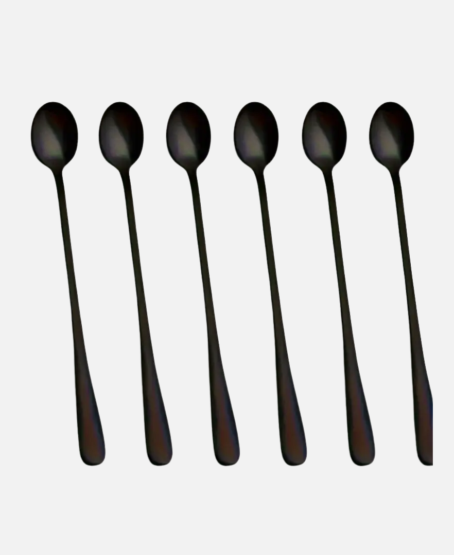 Black Long Handle Coffee Spoons