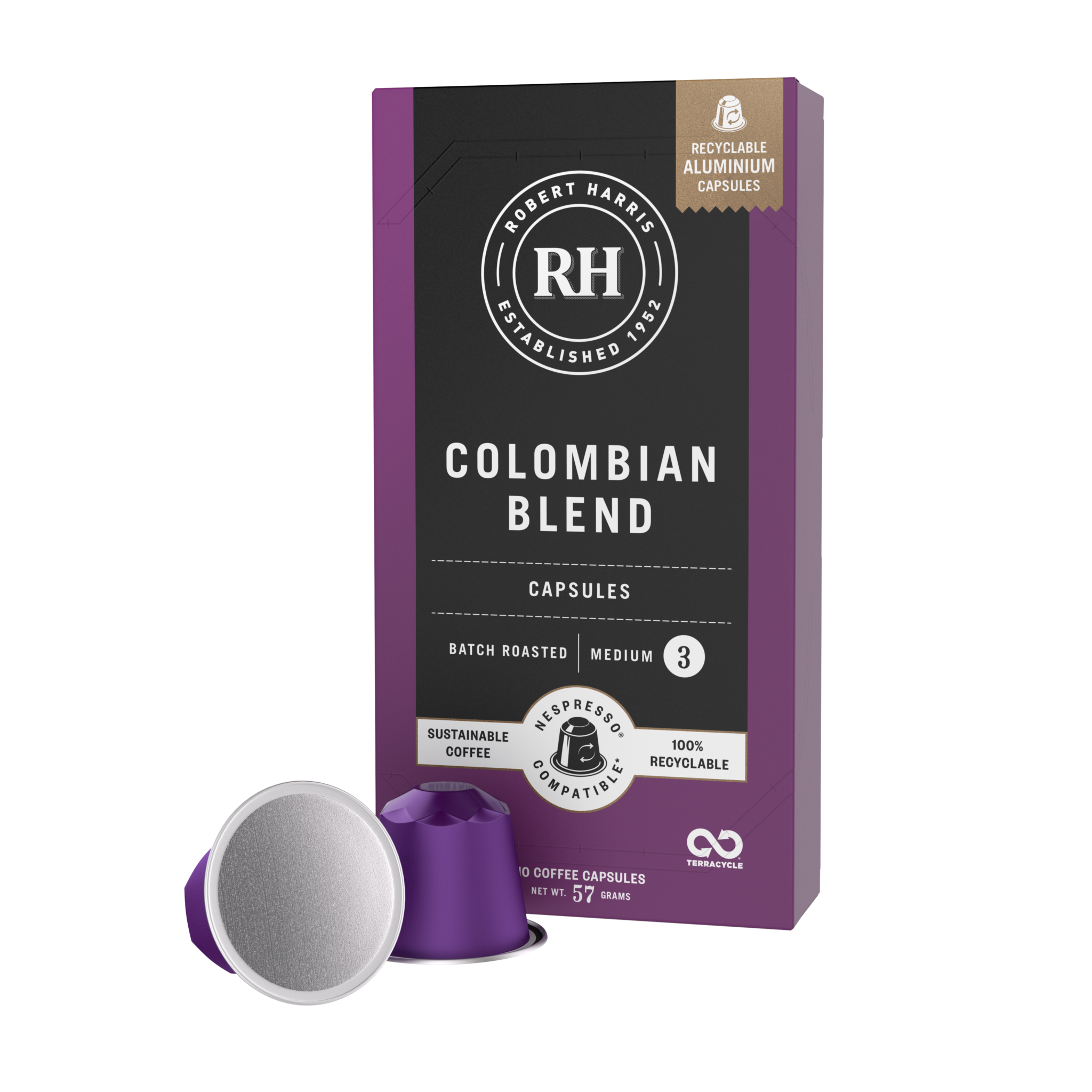 Robert Harris Colombian Coffee Capsules -10pk