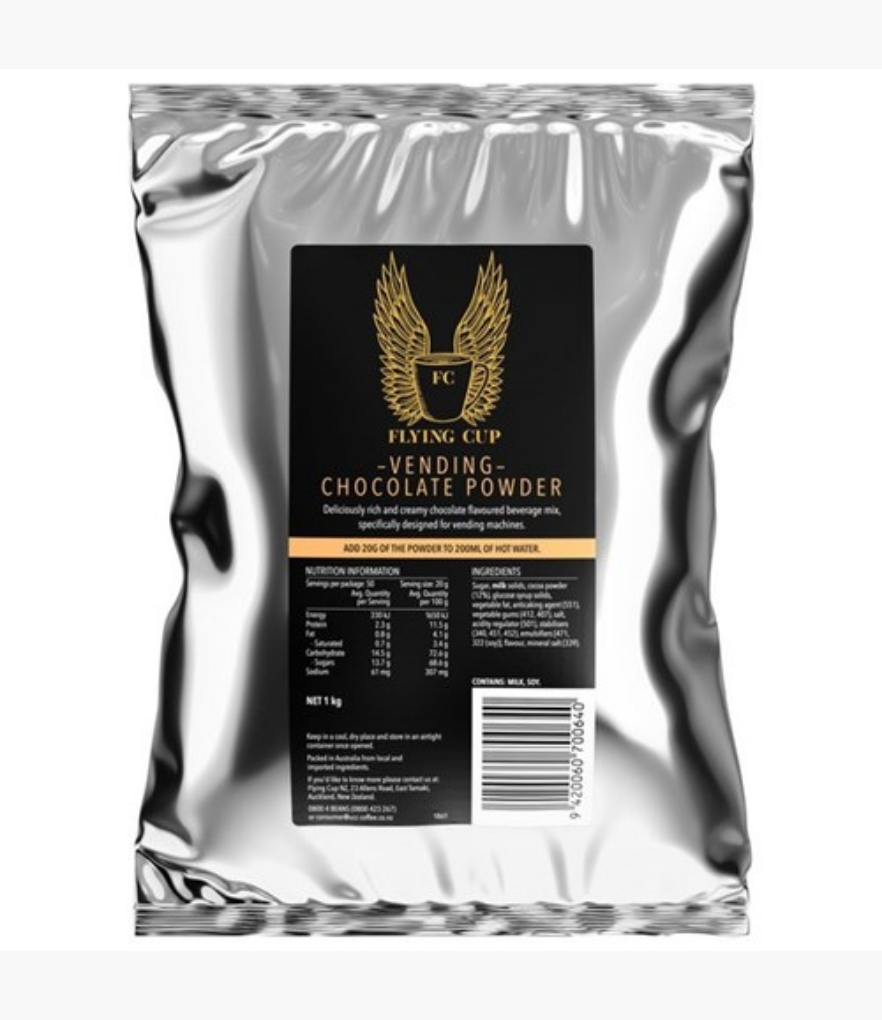 Flying Cup Hot Chocolate 1kg - Delicious, rich, hot chocolate